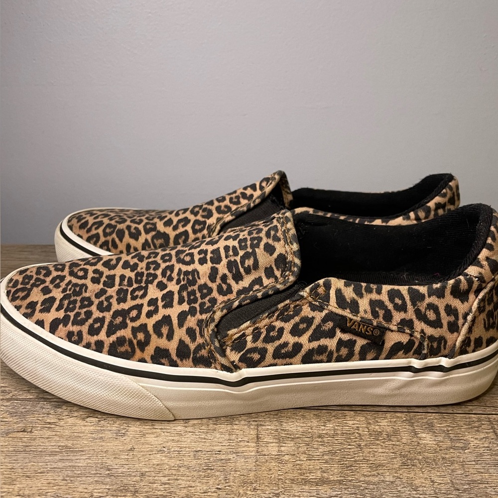 Vans Leopard Print Slip-On Shoes